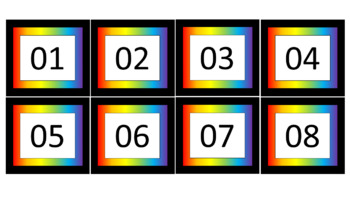 Preview of Calendar Pieces/Bulletin Board Set - Rainbow