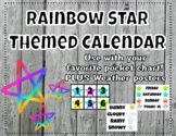 Calendar Pieces for Pocket Chart & Weather | Rainbow Stars
