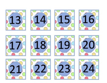 Calendar Pieces with Polka Dots by JodiN | Teachers Pay Teachers