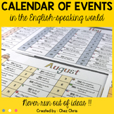 Calendar / Planner - Today in History : Events in the Engl