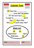 Calendar Poem - TIME WORK