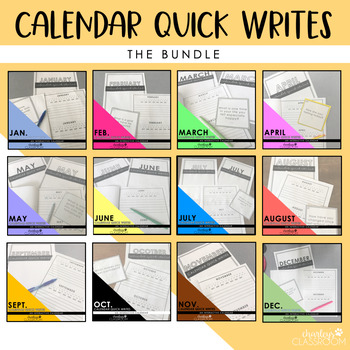 Preview of Calendar Quick Writes (BUNDLE) | An Interactive Writing Calendar