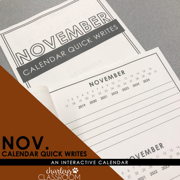 Preview of Calendar Quick Writes (November) | An Interactive Writing Calendar