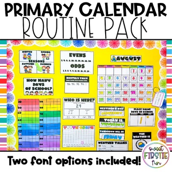 Preview of Math Calendar Routine Kit for Primary Grades