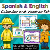 Calendar Set Bilingual {Spanish / English} EDITABLE Chevron