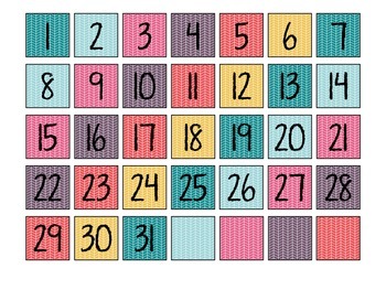 Calendar Set: Herringbone by PreKinders | TPT
