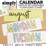 Calendar Set | Pastel | Bright | Spotted | Classroom Decor