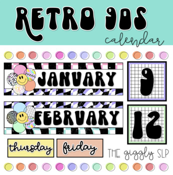 Preview of Calendar Set | Retro 90s