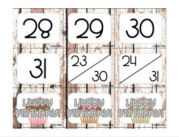 Calendar Set (Woodland Theme) by Emily O #39 Neil Teachers Pay Teachers