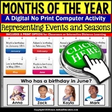 Calendar Skills Months and Days Events - Special Education