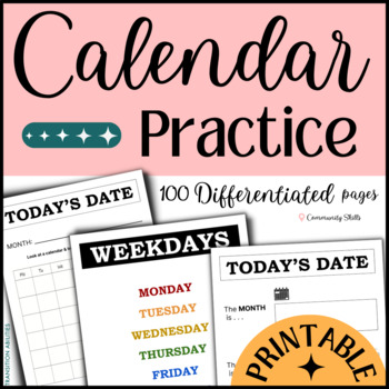 Preview of Calendar Skills Warmup | Days of Week, Months of Year | SPED Morning Meeting