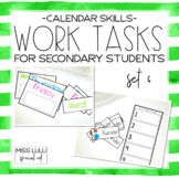 Calendar Skills Work Tasks for Secondary Students 