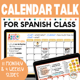 Calendar Talk for Spanish Class AGOSTO 2023 El Calendario