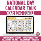 Calendar Talk for Spanish Class Year Long Bundle | National Day