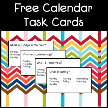 Preview of Free Calendar Task Cards