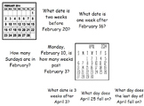 Calendar Task Cards - VA Math SOL 3.9