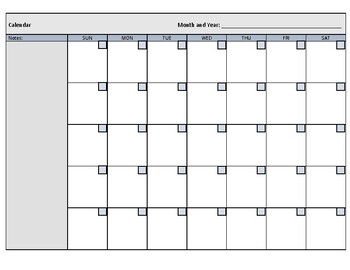 Calendar Template by My Music Room | Teachers Pay Teachers