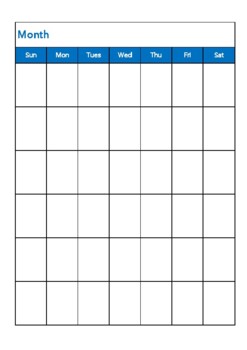 Calendar Template by Teaching Terakoya | TPT