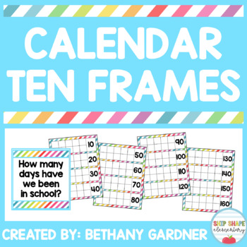 Preview of Calendar Ten Frames - UPDATED!