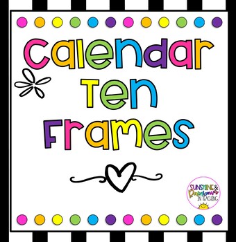 Preview of Days in School Ten Frames- Black & White with Rainbow Numbers