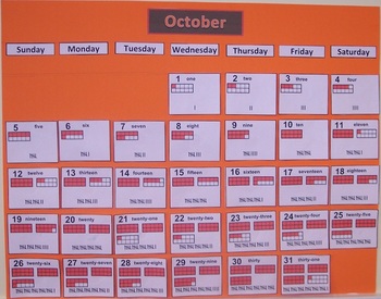 Preview of Calendar Time Activity--Calendar Glooeys