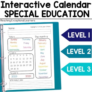 Preview of Interactive Calendar for Special Education