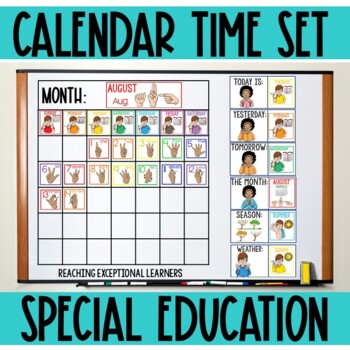 Preview of ASL Calendar Time Set for Special Education