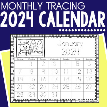 Preview of Calendar Tracing January to December 2024