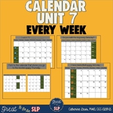 Calendar Unit 7: Every Week