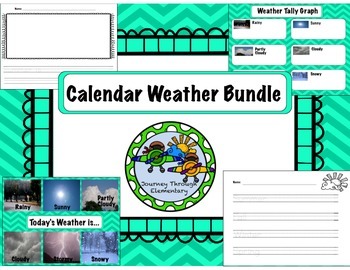 Calendar Weather Bundle by Journey Through Elementary | TPT