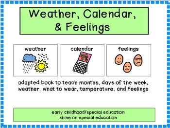 Preview of Calendar, Weather, & Feelings