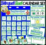 Calendar Weather Set DUAL/BILINGUAL BLUE ENGLISH, GREEN SPANISH