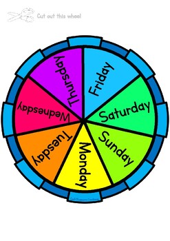 Calendar Wheel- Days of the Week & Months of the Year | TPT