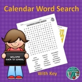 Calendar Word Search - Printable and Digital Easel Activity