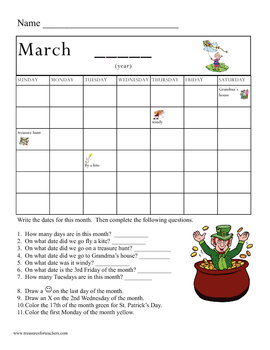 calendar worksheets by educators corner teachers pay