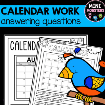 Preview of Calendar Worksheets