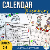 Calendar Worksheets Bundle - July to July Year