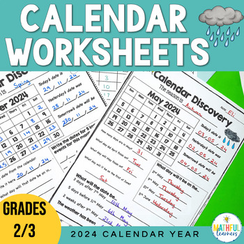 calendar worksheets calendar year by alison hislop mathful learners