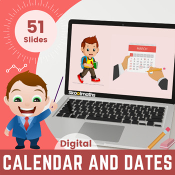 Preview of Reading Calendar and Dates | First Grade | Interactive Digital Activities