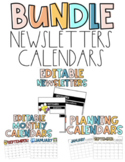 Calendar and Newsletter Editable Templates BUNDLE 2023-2024