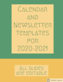 Calendar and Newsletter Template