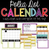 Calendar and Number of the Day Board {Polka Dot Style}