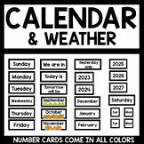 Calendar and Weather Cards Classic Black
