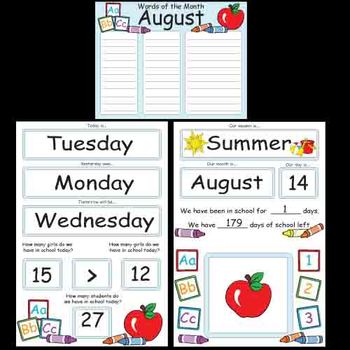 Preview of Calendar and Weather Classroom Supplies and Activities