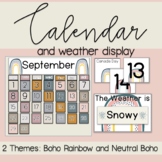 Calendar and Weather Display Decor l RAINBOW BOHO l Neutral Boho
