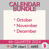 Calendar bundle 4th quarter 2024