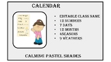Calendar (calming pastels)