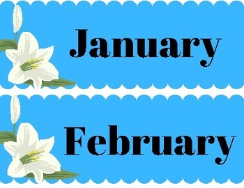 Preview of Calendar months