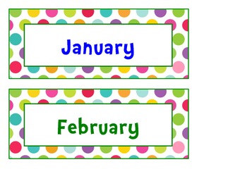 Preview of Calendar pack sample {Colored Spots}