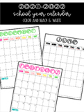 Calendar teacher planner 21-22 editable